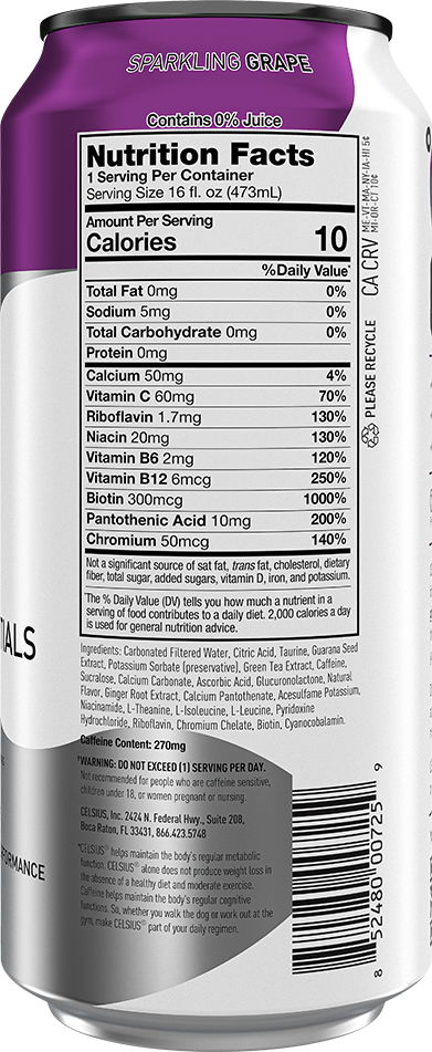 Grape Slush – Product's Back Label