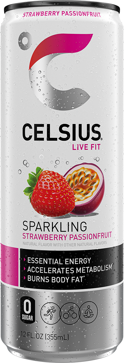 Sparkling Strawberry Passionfruit Can Label